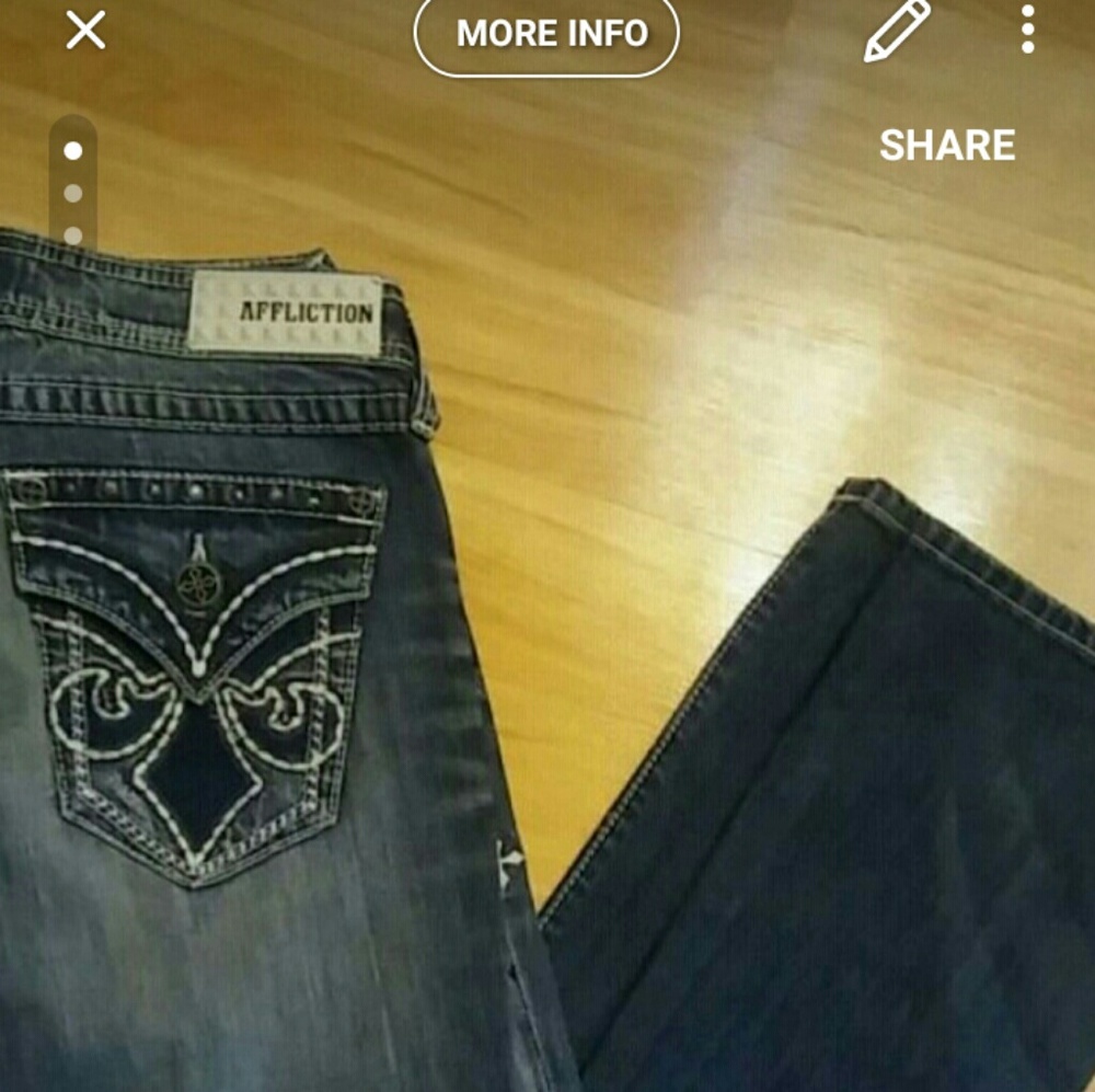 Affliction Jade ladies 27 jeans like new